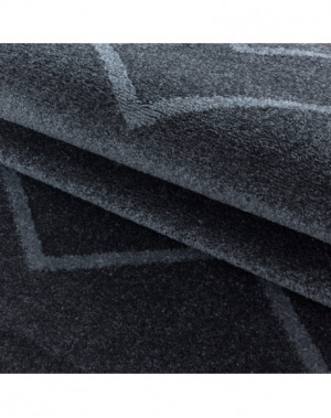 Tapis de salon Tapis à poil ras Motif de vagues lignes Couleur Gris