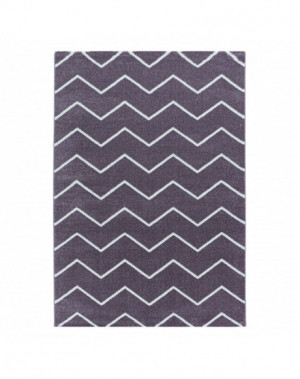 Tapis de salon Tapis à poil ras Motif de vagues lignes Couleur Violet