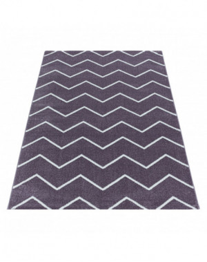 Tapis de salon Tapis à poil ras Motif de vagues lignes Couleur Violet