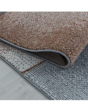 Tapis de salon Tapis à poil ras Motif de géométrique Couleur Terra