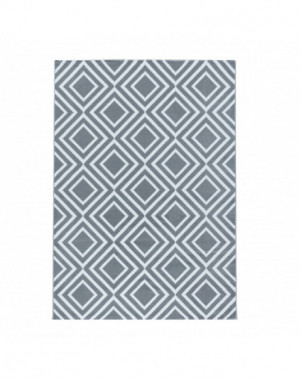 Designer vloerkleed voor de woonkamer, laagpolig, Diamantes-patroon, zachte pool, grijs