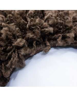 Hoogpolig vloerkleed, effen kleur, poolhoogte 5 cm, bruin