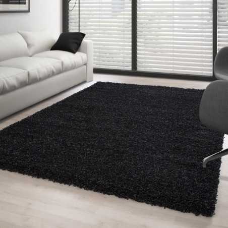 Tapis Shaggy pile longue couleur unique ANTHRACITE