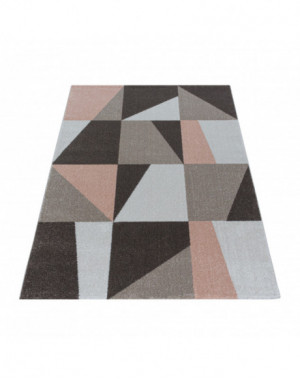Tapis de salon Tapis à poil ras modèle trapéziste triangle zipcode Rose