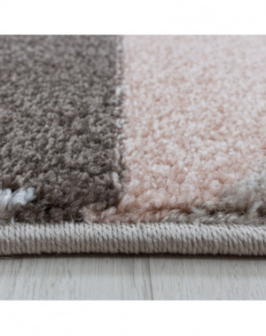 Tapis de salon Tapis à poil ras modèle trapéziste triangle zipcode Rose