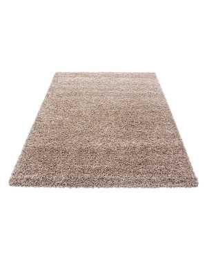 Hoogpolig vloerkleed, effen kleur BEIGE