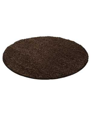 Hoogpolig vloerkleed, effen kleur BRUIN
