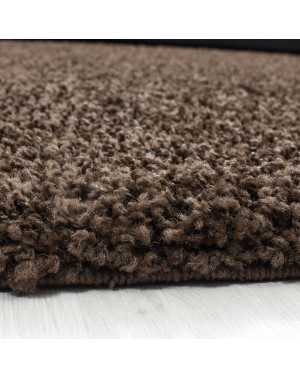 Hoogpolig vloerkleed, effen kleur BRUIN