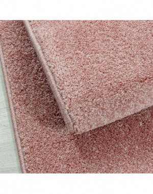 Gabbeh effen roze vloerkleed met korte pool voor de woonkamer