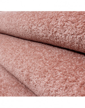 Gabbeh effen roze vloerkleed met korte pool voor de woonkamer