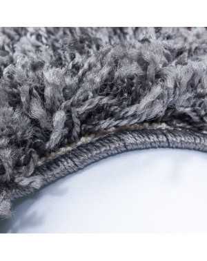 Tapis Shaggy pile longue couleur unique GRIS