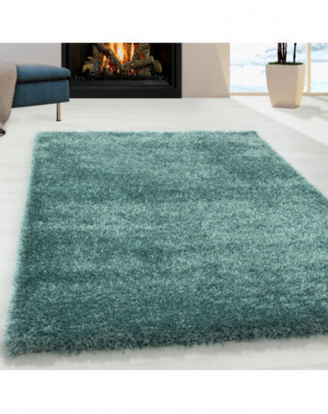 Tapis Modern Soft Shaggy à poils longs 50mm en couleur Aqua Bleu