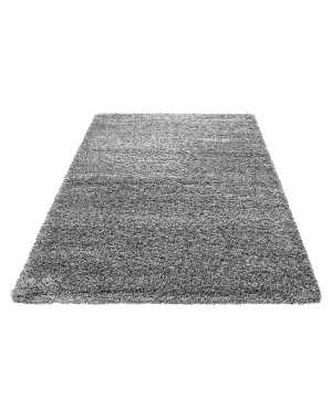 Tapis Shaggy pile longue couleur unique GRIS CLAIRE