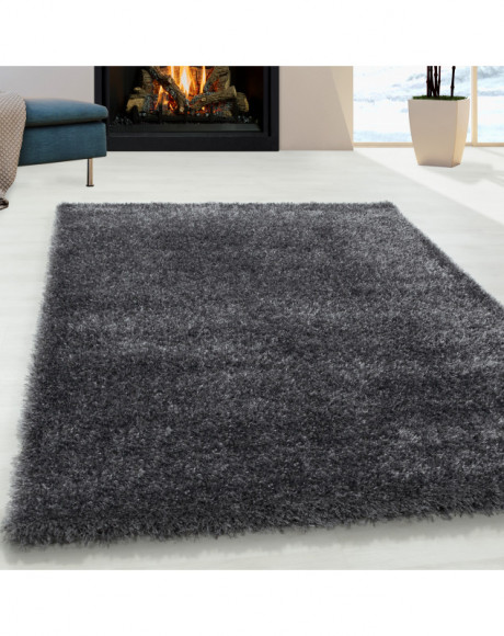 Tapis Modern Soft Shaggy à poils longs 50mm en couleur Gris
