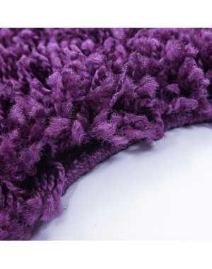 Hoogpolig vloerkleed, effen kleur, paars