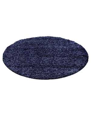 Hoogpolig vloerkleed, effen kleur, donkerblauw