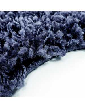Hoogpolig vloerkleed, effen kleur, donkerblauw