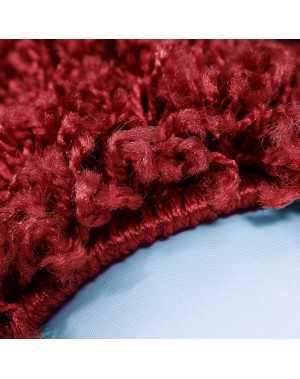 Hoogpolig vloerkleed, effen rood