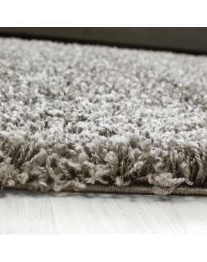 Hoogpolig vloerkleed, effen kleur, taupe