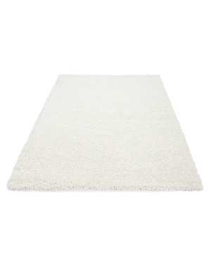 Hoogpolig vloerkleed, effen kleur, poolhoogte 5 cm, crèmekleurig