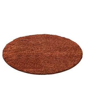 Hoogpolig vloerkleed, effen kleur TERRACOTTA