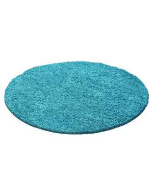 Hoogpolig vloerkleed, effen kleur TURKOOIS