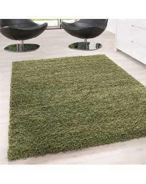 Hoogpolig vloerkleed, effen kleur, poolhoogte 5 cm, GROEN