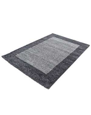 Tapis Shaggy pile longue designe 2 couleur GRIS-GRIS CLAIRE