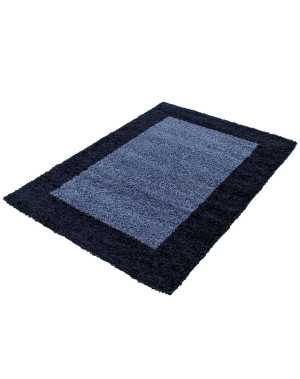Hoogpolig vloerkleed, design 2, kleur: donkerblauw-blauw