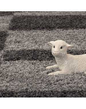 Tapis Gala Shaggy designe pile longue Gris-Gris Clair