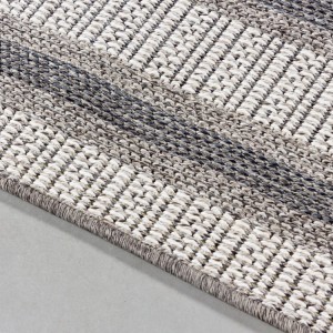Tapis d’extérieur, couleur crème, matière sisal, pour terrasse, résistant aux UV, design moderne