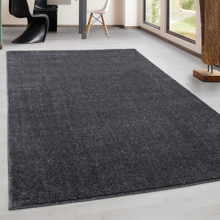 Tapis d’intérieur, couleur gris, pour salon, design moderne, tissage plat, style bohème, lavable