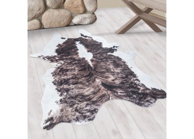 Tapis d’intérieur, couleur marron, matière daim, pour salon, usage quotidien, antidérapant