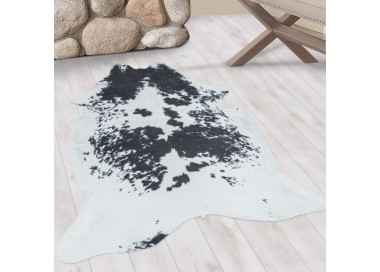 Tapis d’intérieur, couleur noir, matière daim, pour salon, lavable, design moderne, usage quotidien