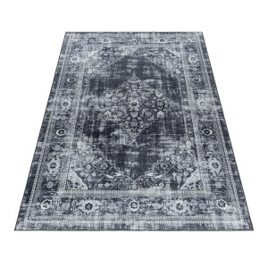 Tapis d’intérieur, style vintage, couleur gris, résistant et durable, confortable, lavable