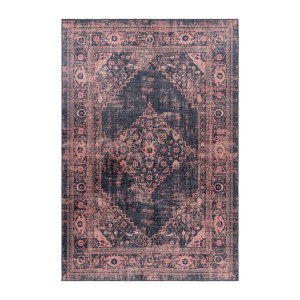 Tapis d’intérieur, style vintage, couleur noir, confortable, résistant et durable, antidérapant