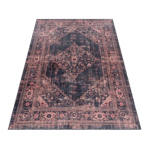 Tapis d’intérieur, style vintage, couleur noir, confortable, résistant et durable, antidérapant