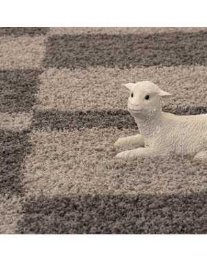 Gala Shaggy vloerkleed, hoogpolig design, taupe-beige