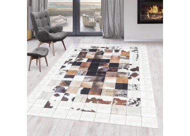 Binnenkleed, patchworkstijl, beige kleur, comfortabel, voor dagelijks gebruik, antislip