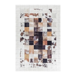 Tapis d’intérieur, style patchwork, couleur beige, confortable, usage quotidien, antidérapant