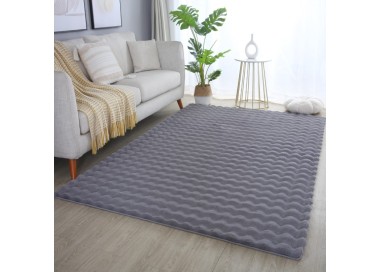 Binnenkleed, grijs, katoen, voor de woonkamer, bohemian stijl, natuurlijke uitstraling, wasbaar.