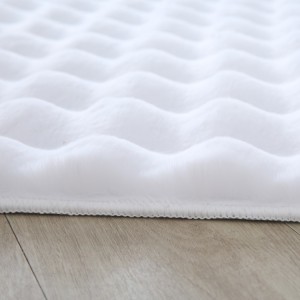 Tapis d’intérieur, couleur blanc, matière coton, pour salon, résistant et durable, antidérapant