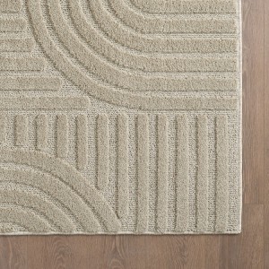 Binnenkleed, beige, van jute, voor de woonkamer, Scandinavische stijl, comfortabel, wasbaar.