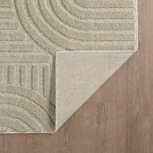 Tapis d’intérieur, couleur beige, matière jute, pour salon, style scandinave, confortable, lavable