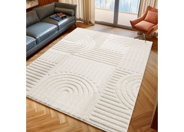 Tapis d’intérieur, couleur crème, matière jute, pour salon, résistant et durable, antidérapant
