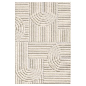 Binnenkleed, crèmekleurig, van jute, voor de woonkamer, duurzaam en slijtvast, antislip.
