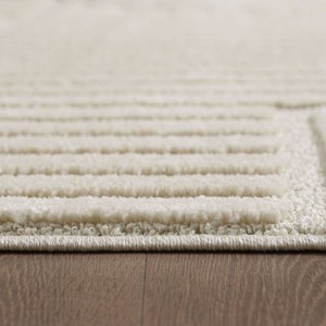 Tapis d’intérieur, couleur crème, matière jute, pour salon, résistant et durable, antidérapant