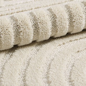 Tapis d’intérieur, couleur crème, matière jute, pour salon, résistant et durable, antidérapant