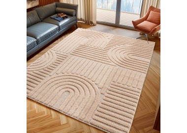 Binnenkleed, roze, van jute, voor de woonkamer, platgeweven, comfortabel en antislip.