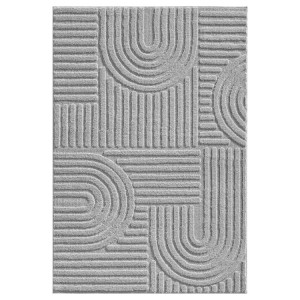 Binnenkleed, zilverkleurig, van jute, antislip, plat geweven, wasbaar.